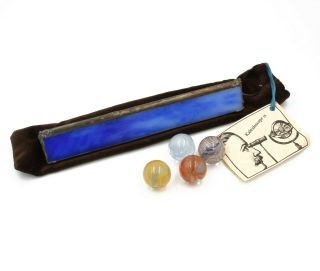 Kaleidoscope Ia Stained Leaded Glass Marble Scope Hand Made With Marbles 8802