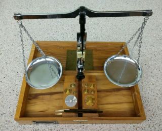 Vintage Clay Adams Co.  Scale With Weights.