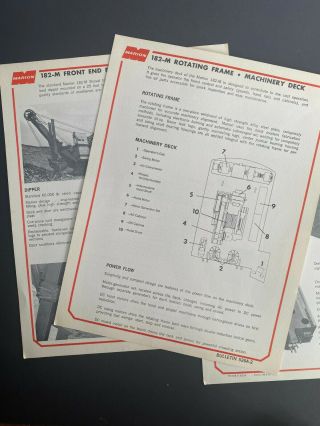 Marion Mining Shovel Dragline 182 - M - Brochure Bulletin Equipment Features 1960s