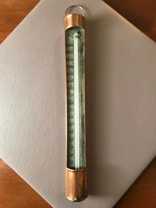 Antique Copper Tycos Candy Thermometer Crandall Pettee Co Rochester Ny