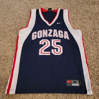 Vintage Gonzaga Bulldogs Nike Basketball Jersey 25 Adult Medium Ncaa