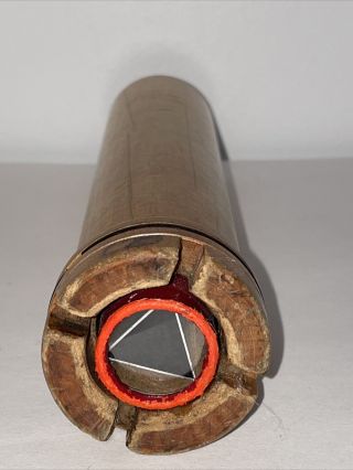 Vintage Wooden Teleidoscope Kaleidoscope 9” Inches Long Wood