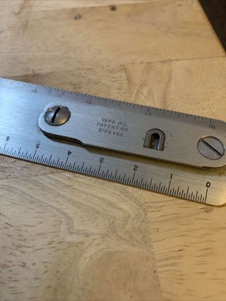 Charles Bruning Co.  Drafting Machine Scale Ruler Vard Inc.  Aluminum And Steel