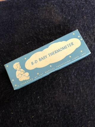 Vintage Becton Dickinson B - D Baby Thermometer
