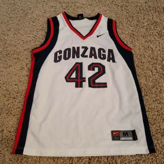 Vintage Gonzaga Bulldogs Nike Basketball Jersey 42 Adult Medium Ncaa
