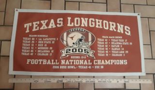 University Of Texas Longhorns 2005 National Championship 35 " X 17 " Felt Banner