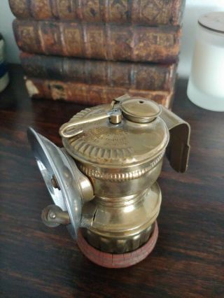 Unique Vintage Carbide Miner Lamp - Guy’s Dropper - Patent Brass Shanklin Mfg Usa
