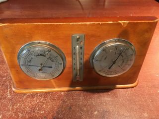 German Art Deco Barometer/thermometer/hygrometer Desk Weather Station