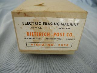 Vintage Detrich Post Electric Erasing Machine Model 76