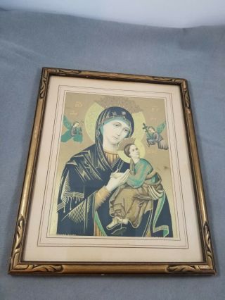 Vintage " Our Mother Of Perpetual Help " Virgin Mary
