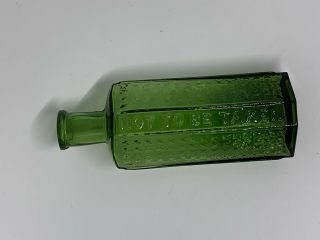 Antique Green Glass Poison Bottle England