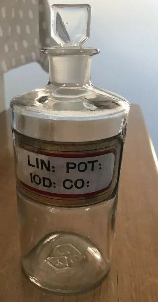 Antique Apothecary / Chemist / Pharmacy Bottle - Linctus Pot Iodide Co.