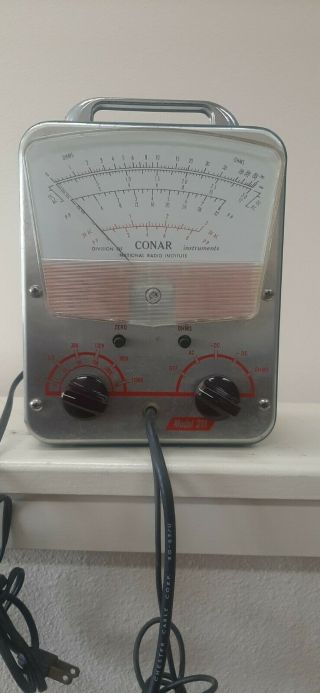 Conar Model 211 Ohm Meter Tube Tester National Radio Institute Vintage