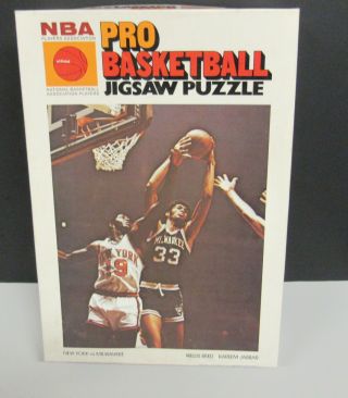 1971 Nba Pro Basketball 500 Pc Jigsaw Puzzle Kareem Jabbar & Willis Reed