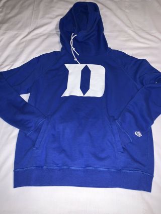 Duke University Nike L Funnel Neck Hoodie Sweatshirt Large Printed Logo