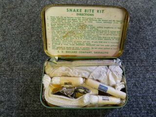 Vintage VENEX SNAKE BITE KIT Medical First Aid Safety Scouting E.  D.  BULLARD CO. 2