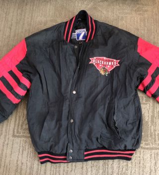 Nhl Chicago Blackhawks Jacket Size Xl Vintage 90 