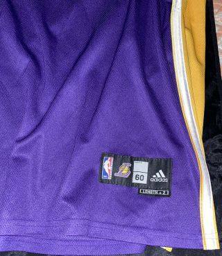 Andrew Bynum L.  A.  Lakers Adidas Rare Sz 60 Jersey Authentic Game Pro Cut Vtg 2