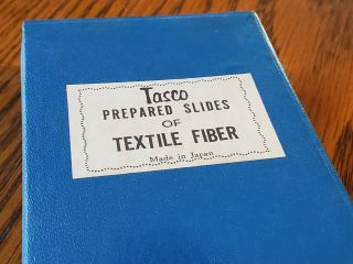 Tasco Prepared Slides of Textile Fiber,  12PS20,  made in Japan. 3