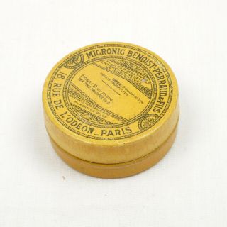 Antique Vintage Pill Box Micronic Paris France French Lettering Logo Pharmacy