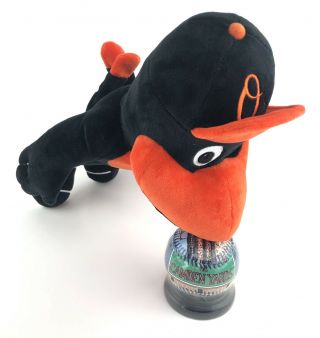 Baltimore Orioles Bird Mascot Plush 15” MLB W/Camden Yards Baseball 3