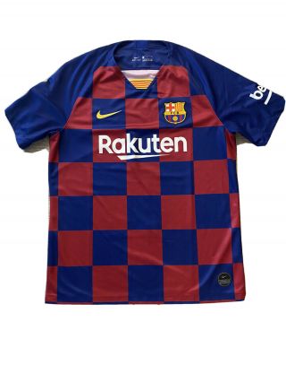 Nike Fc Barcelona Home Soccer Jersey (size L) Futbol Blue / Red Rakuten