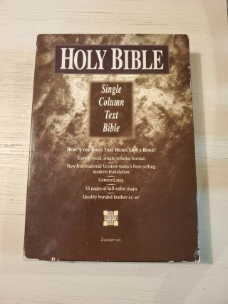 Holy Bible,  Zondervan,  Limited Edition,  Black Bonded Leather,  Niv,  1984