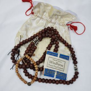 Buddhist Prayer Mala Beads,  Bracelet,  Flags,  And Pouch