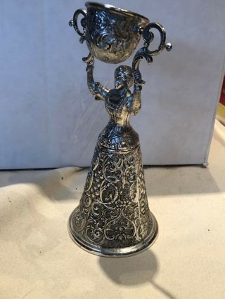 Witch’s Silver Cup Ornate Ceremonial Women Power