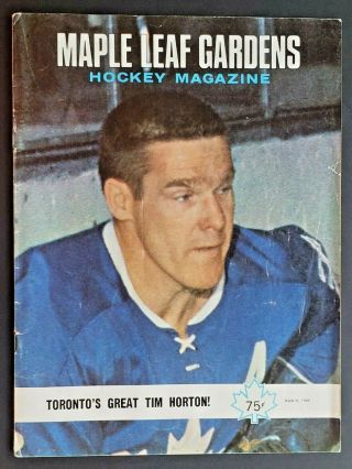 1969 Maple Leaf Gardens Nhl Hockey Program Toronto Maple Leafs Vs St Louis Blues