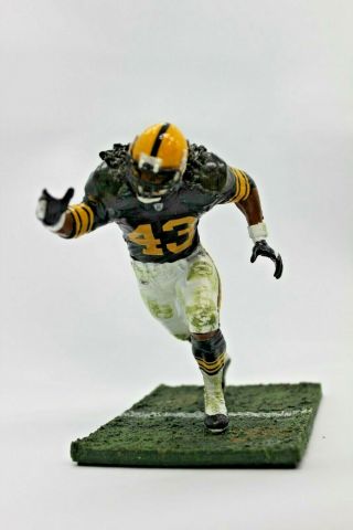 Custom Mcfarlane Nfl 6 " Troy Polamalu Pittsburgh Steelers Throwback Figure