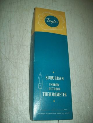 Vintage Taylor Suburban Indoor Outdoor Thermometer Old Stock Decor