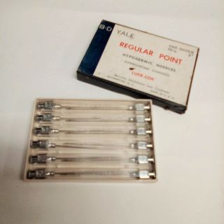 Vintage B - D Yale Hypodermic Regular Point Needles 19g Stainless
