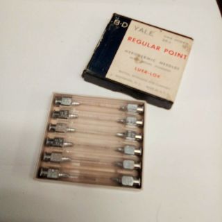 Vintage B - D Yale Hypodermic Regular Point Needles 26g Stainless
