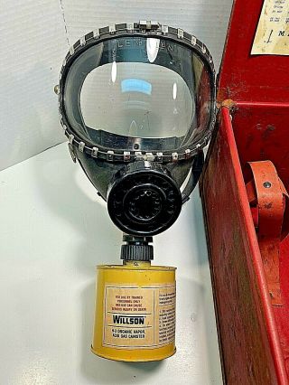 M S A Mine Safety Mask Type C W/ Full - Vision Face Piece & Container