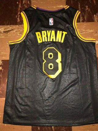 Kobe Bryant Los Angeles Lakers 8 Black Mamba Print Nike Basketball Jersey 44/48