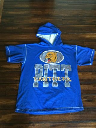 Vintage 90’s Pitt Panthers Hoodie T - Shirt.  Great Size Xl/xll So Actually Fits