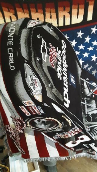 Nascar Dale Earnhardt 3 Northwest Company Woven Throw Blanket 47 " By 57 "