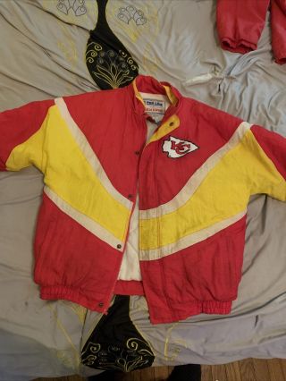 Vintage Starter Pro Line Kansas City Chiefs Red Pullover Coat Adult Medium