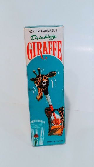 Vintage Drinking Giraffe Novelty Toy W/original Box