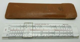 Charles Bruning 2401 Simplex Slide Rule 1944 To 1955 B,  Ci,  C,  S,  L,  And T Scales