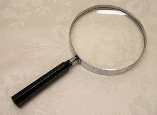 Vintage B&l Bausch & Lomb Big 4 " Lens Sherlock Holmes Style Magnifying Spy Glass