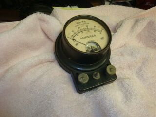 Vintage Jewell Electrical Instrument Co.  Volts And Amperes Meter