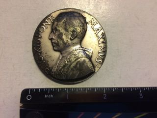 Pope Pius Xii Religious Death Medal 1958 Large 2” Silver Medal 70,  Grams