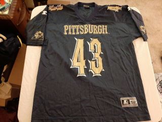 Vintage Starter University Of Pittsburgh Pitt Panthers Football Jersey Size 52