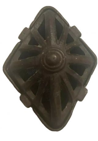 Vintage Art Deco Diamond Cast Iron Incense Burner Vantines 574/3