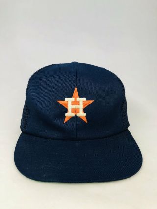 Houston Astros Vintage 1980  S Mlb Annco Mesh Snapback Adult Hat