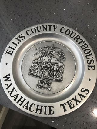 Vintage Collectible Ellis County Courthouse | Waxahachie,  Texas Plate