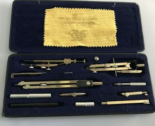 Vintage Richter K7b Drafting Precision Tools With Case - Germany