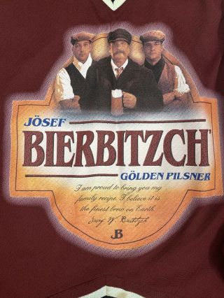 RARE CCM JOSEF BIERBITZCH Golden Pilsner ICE HOCKEY JERSEY size XL beer 2